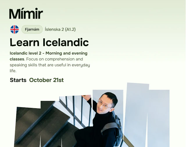 Íslenska 2 fjarnám | Icelandic 2 online (A1.2)
