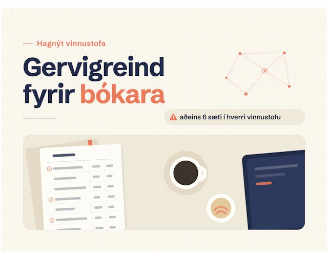 Gervigreind fyrir bókara – hagnýt vinnustofa