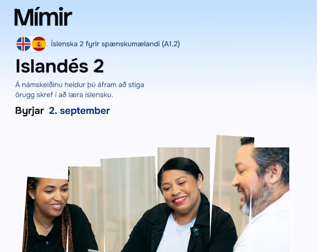 íslenska 2 fyrir spænskum. | Islandés 2 (A1.2)