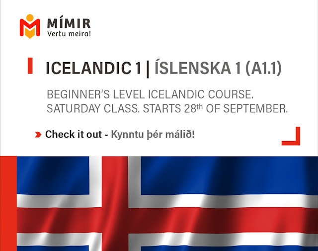 Icelandic 1 - Saturday Class | Íslenska 1 - Lau.