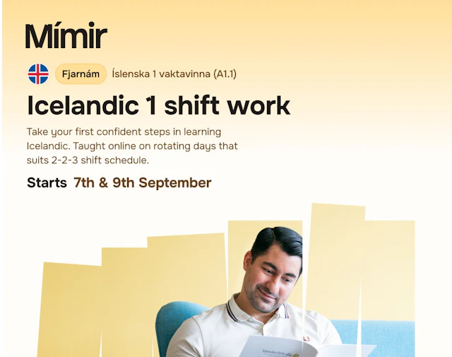Íslenska 1 vaktavinna | Icelandic 1 f. shift work