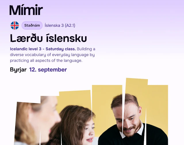 Íslenska 3 laugard. | Iceland 3 Saturday class