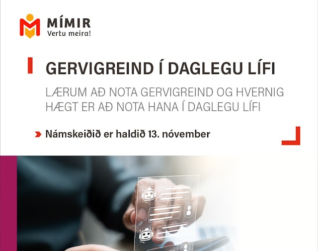 Gervigreind í daglegu lífi – Byrjendanámskeið 