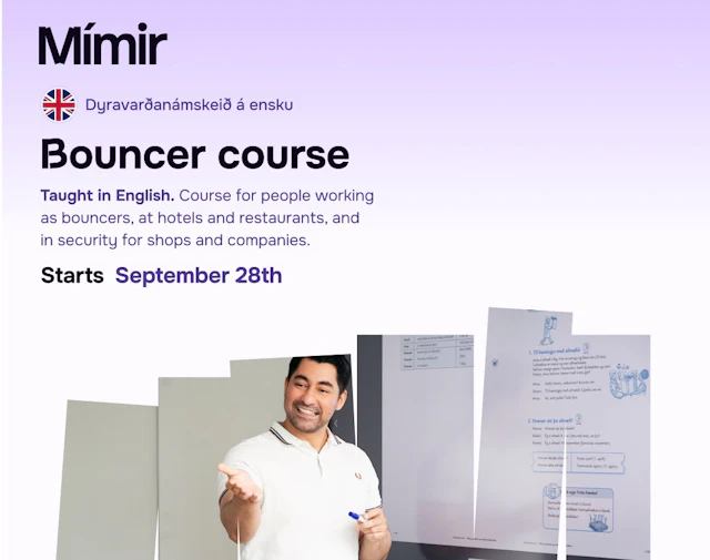 Dyravarðanámskeið á ensku | Bouncer course