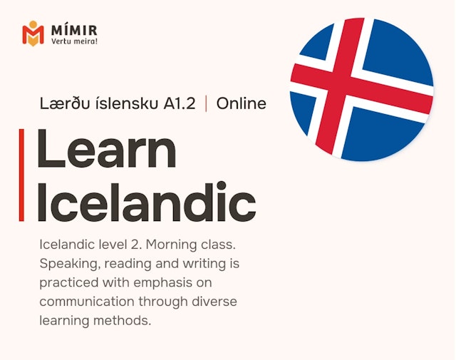 Íslenska 2 fjarnámskeið | Icelandic 2 online