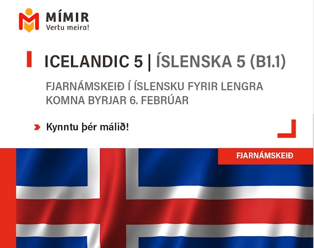 Íslenska 5 netnámskeið | Icelandic 5 Online course