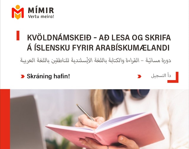 Að lesa og skrifa á íslensku fyrir arabískumælandi