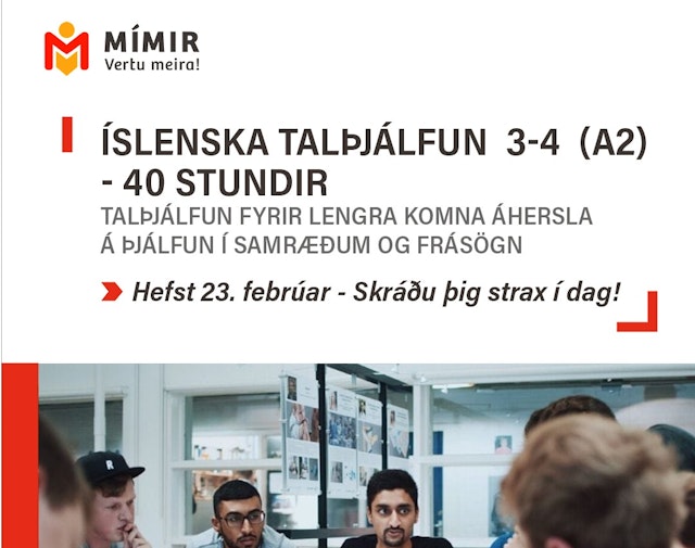 Íslenska talþjálfun 3-4 | Spoken Icelandic 3-4