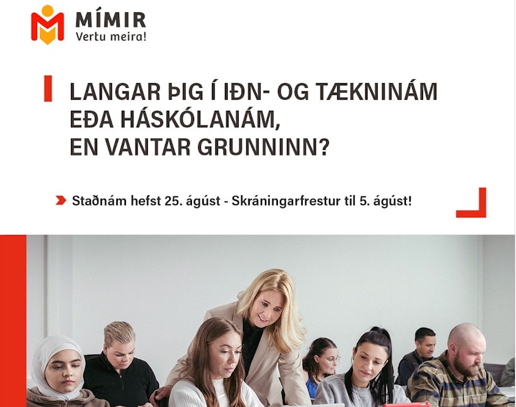 Menntastoðir hjá Mími - Staðnám