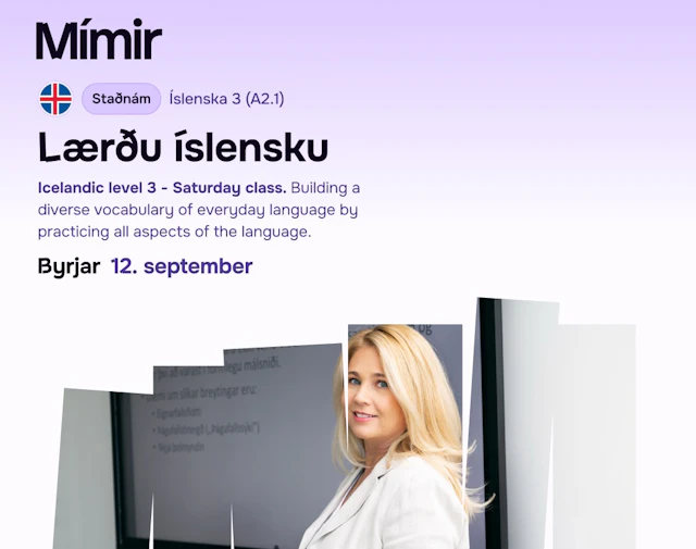 Íslenska 3 laugard. | Iceland 3 Saturday class
