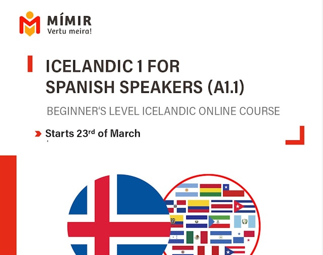 Íslenska 1 f. spænskum | Icelandic 1 for spanish s