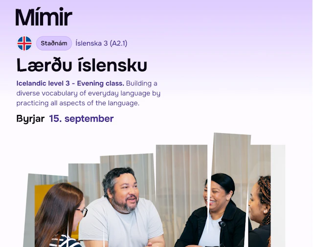 Íslenska 3 kvöld | Icelandic 3 evening class