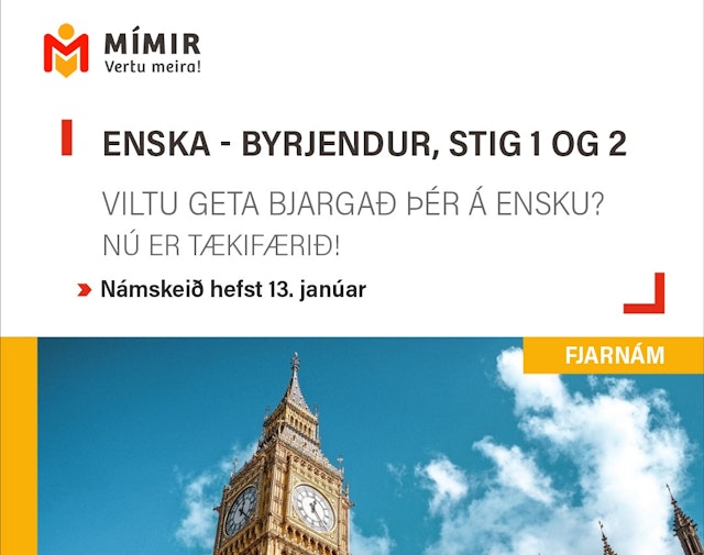 Enska byrjendur Stig 1 og 2
