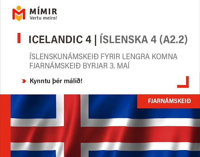 Íslenska 4 netnámskeið | Icelandic 4 Online
