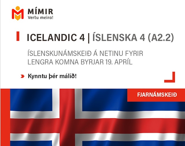 Íslenska 4 netnámskeið | Icelandic 4 Online