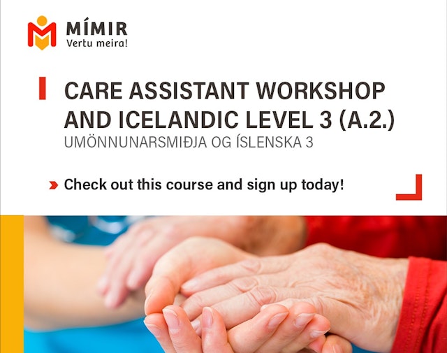 Care Assistant Workshop and Icelandic level 3 