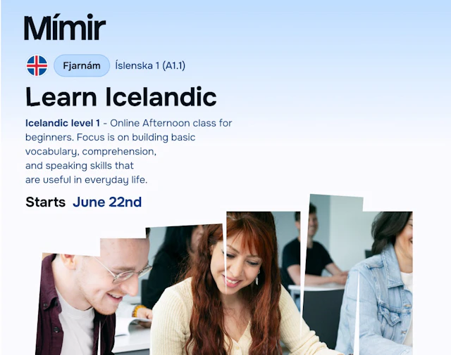 Íslenska 1 fjarnámskeið | Icelandic 1 online 