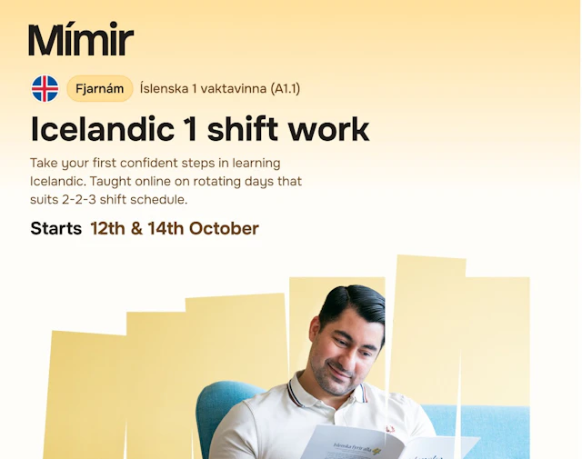 Íslenska 1 vaktavinna | Icelandic 1 Shift work 