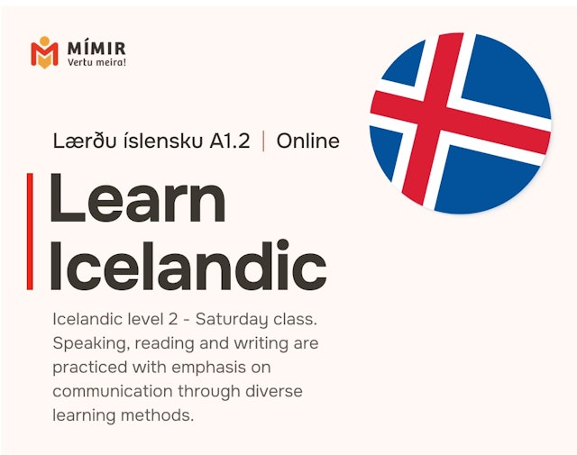 Íslenska 2 fjarnámskeið | Icelandic 2 online