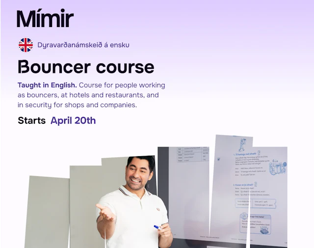 Dyravarðanámskeið á ensku | Bouncer course