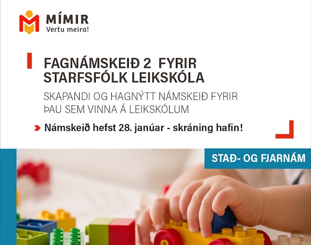 Fagnámskeið 2 fyrir starfsfólk leikskóla