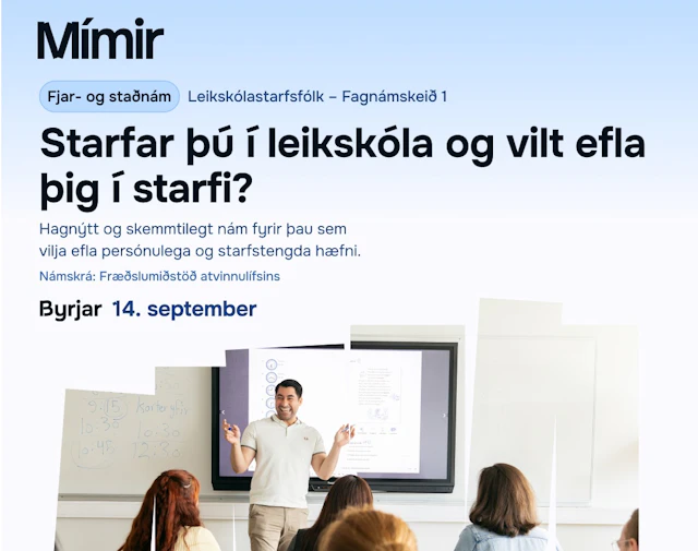 Leikskólastarfsfólk – Fagnámskeið 1 – Blandað nám