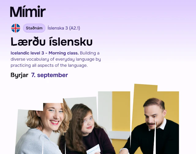 Íslenska 3 morgun | Icelandic 3 morning class A2.1
