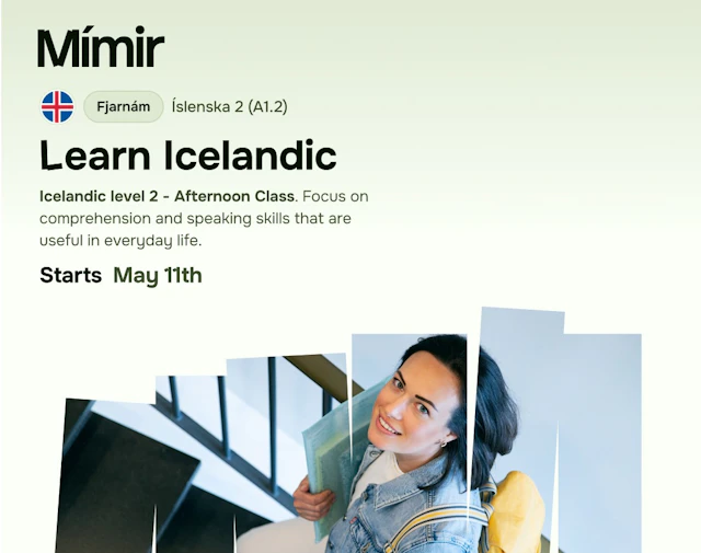 Íslenska 2 fjarnámskeið | Icelandic 2 online