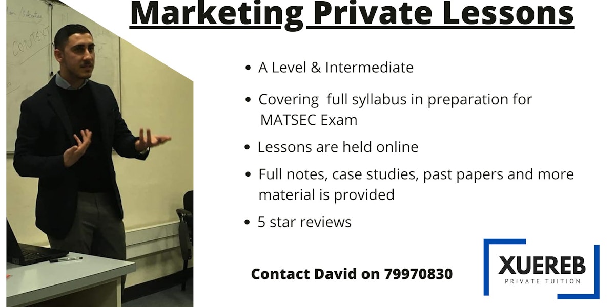 XUEREB - Marketing Private Lessons 