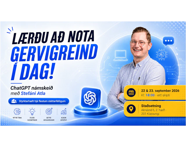 Gervigreindarnámskeið með Stefáni Atla