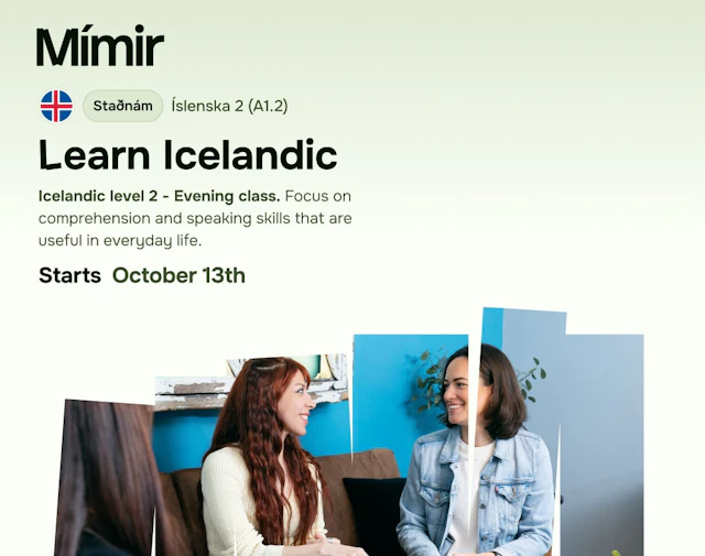 Íslenska 2 kvöldnám | Icelandic 2 evening class