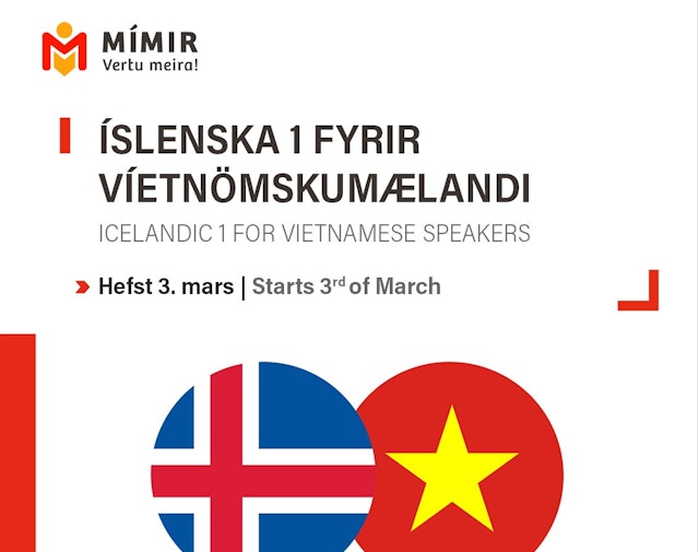 Íslenska 1 f. víetnömskum.|Icelandic 1 for vietn.