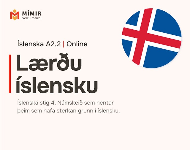 Íslenska 4 fjarnámskeið | Icelandic 4 online